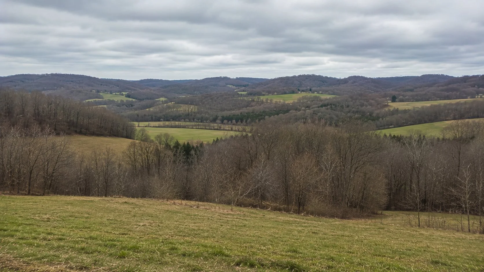 Muskingum County Ohio rolling wooded countryside near Zanesville